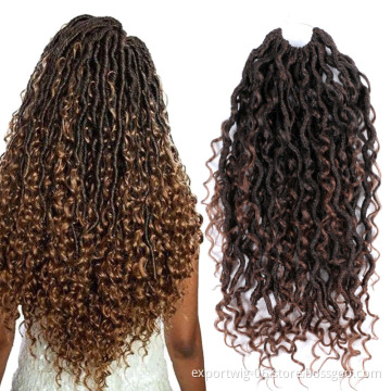 New Hairstyle River Locs Hair curly faux locs synthetic crochet braid hair extensions cheap river locs braid Hair bulk
